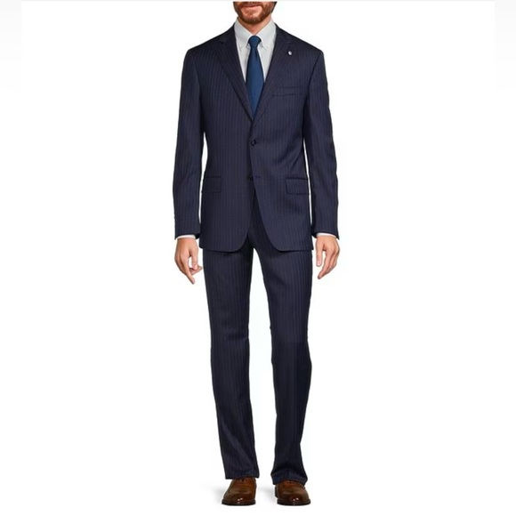 Hart Shaffner Marx pin how you doing striped suit